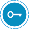 Symbol Key (Schlüssel) blau