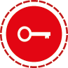 Symbol Key (Schlüssel) rot